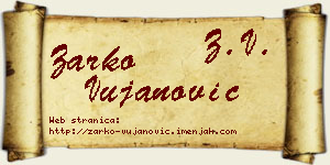 Žarko Vujanović vizit kartica
